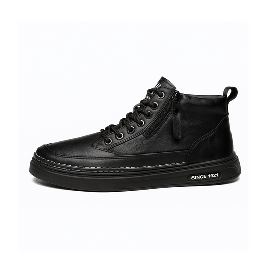 Botas de Cuero con Cremallera para Hombre