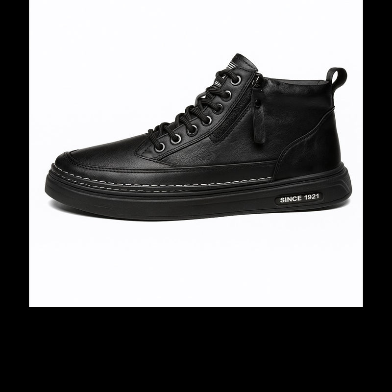 Botas de Cuero con Cremallera para Hombre