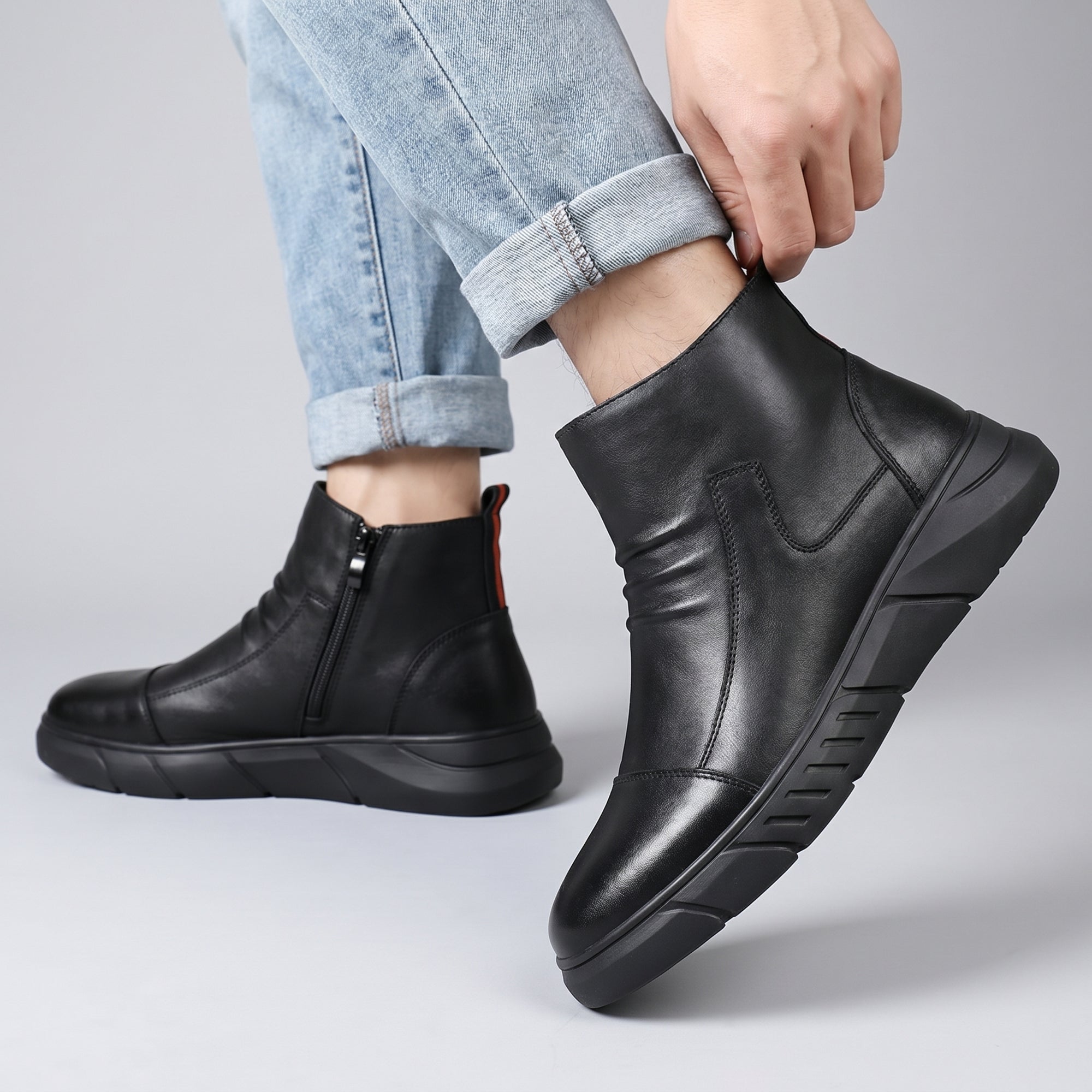 Botas de Cuero Informales para Hombre