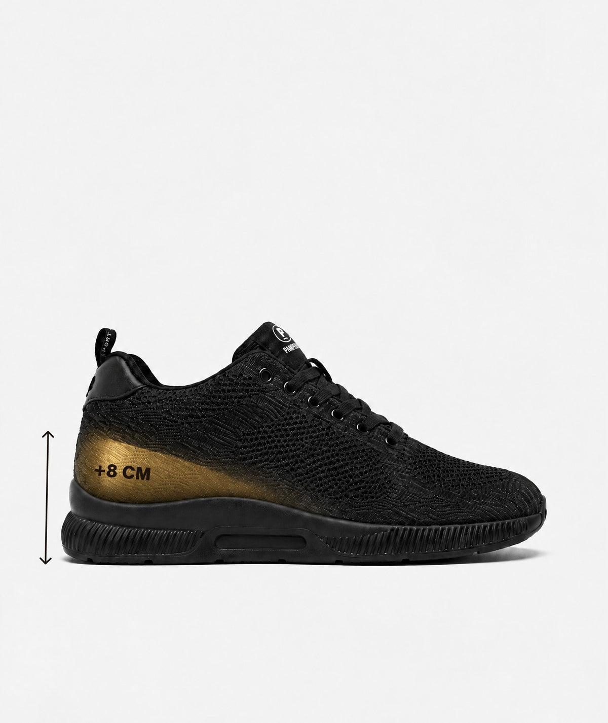 Tenis Pamper Full Black (+8cm de Altura)