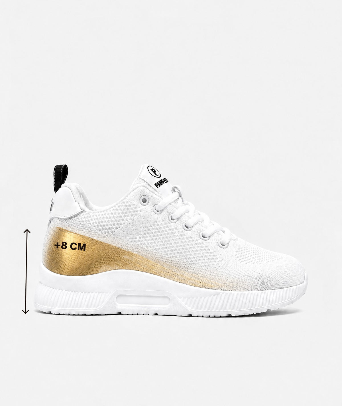 Tenis Pamper Full White (+8cm de Altura)